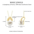 thumbnail image 4 of Rosec Jewels Solitaire Freshwater Pearl Pendant Necklace, June Birthstone Pendant - 9 mm, 18K Yellow Gold, 4 of 8