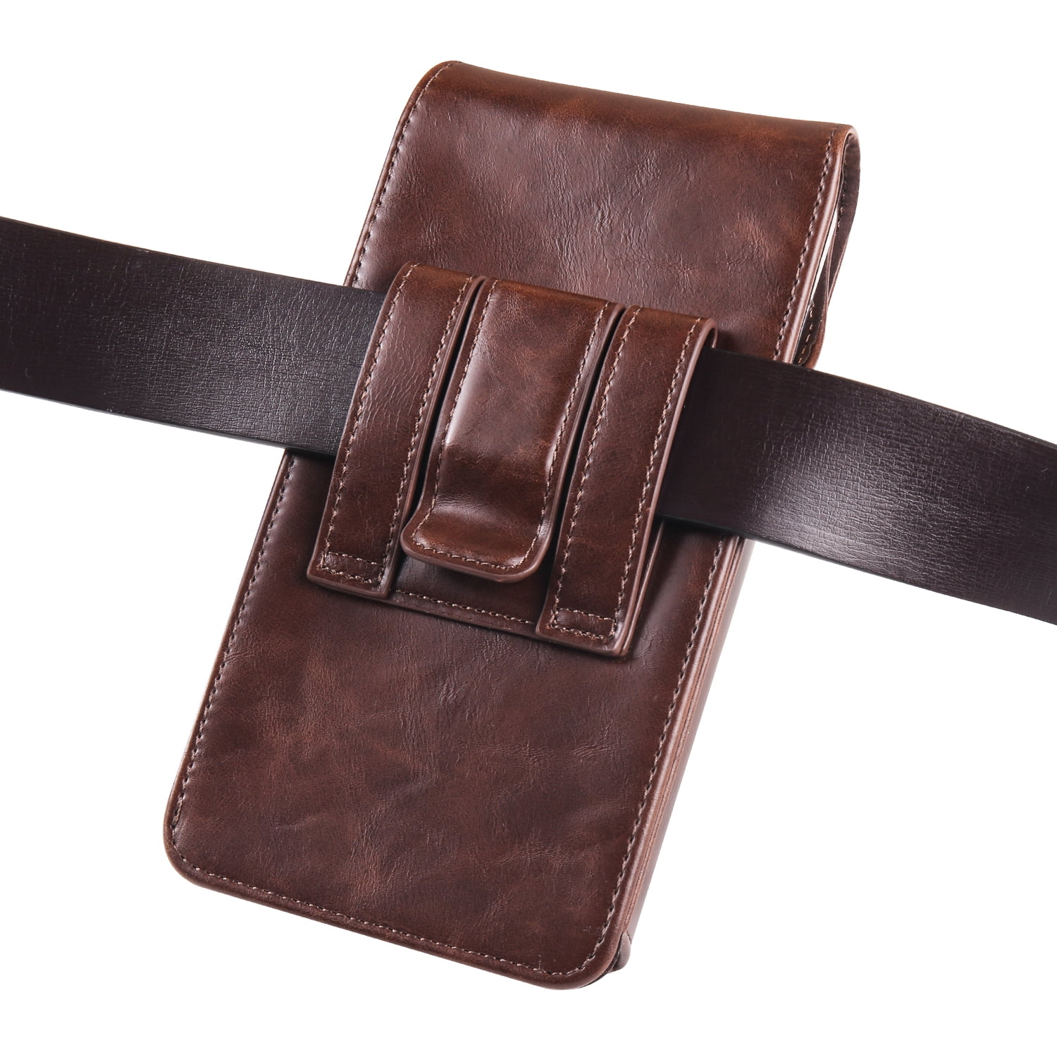 Caseswill for Consumer Cellular Iris Connect 2 Case Premium Leather Phone Pouch with Belt Clip Holster and Magnetic Closure