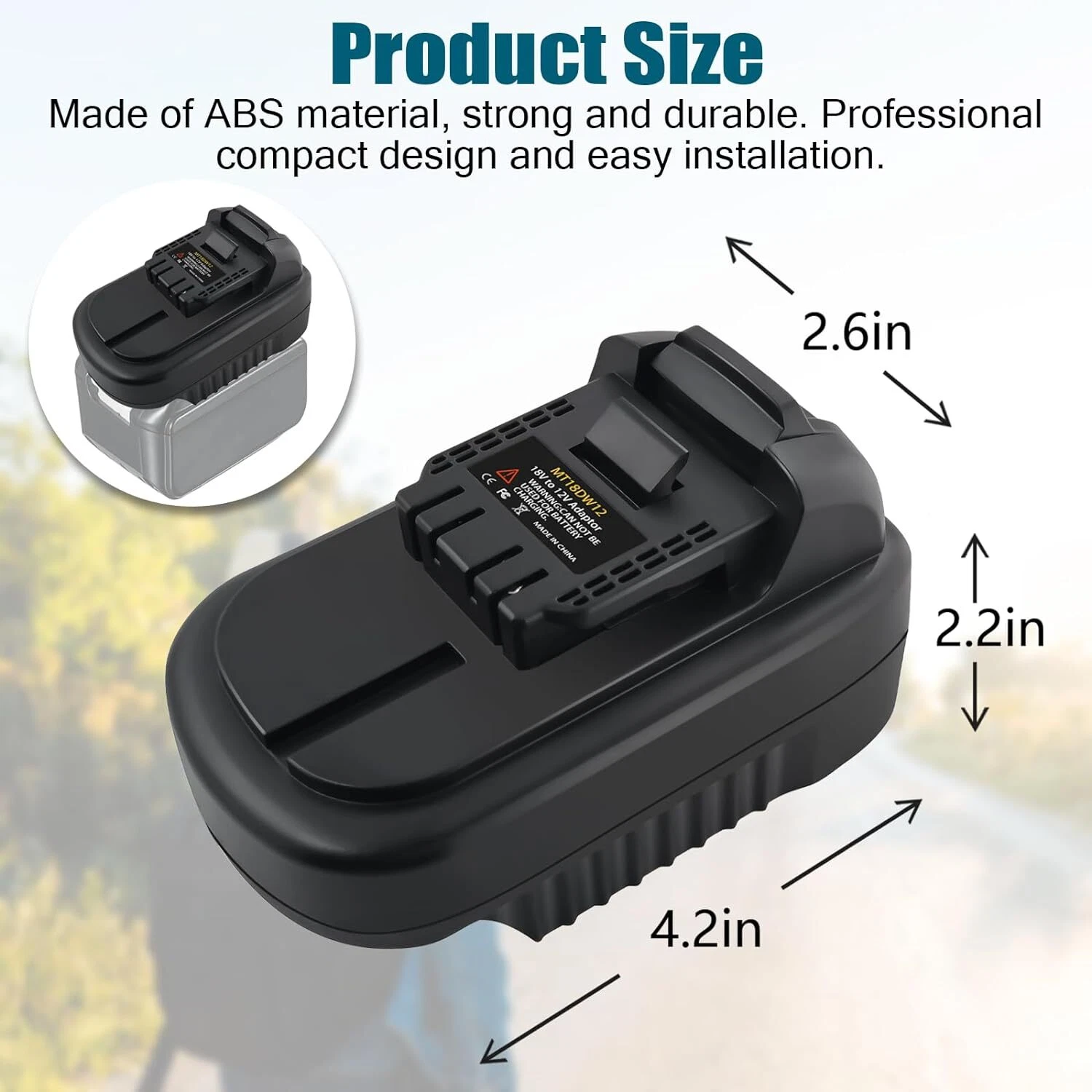 Battery Adapter for Makita 18V Li-ion Battery Convert To for Dewalt 12V Tool Use