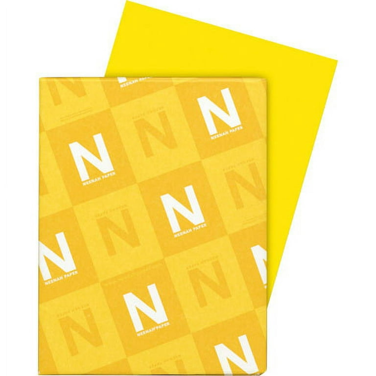 Neenah Cardstock, 65 lb., 8.5 x 11, Solar Yellow, 250 Sheets 