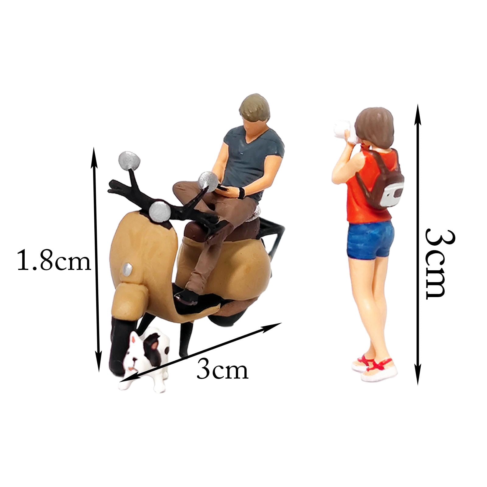 LeeQinersw 1/64 Miniature Scene Props Photography Props Motorcycle Figurines for Decoration Red