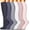 01 Gray/Pink, variant on 6 Pairs Compression Socks for Women and Men, Reliable Support for Running, Athletic, Travel, L/XL