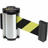 Lavi Industries 50-3010CL-SF Wall Mount 7 ft. Retractable Belt Barrier, Safety Yellow Hatch