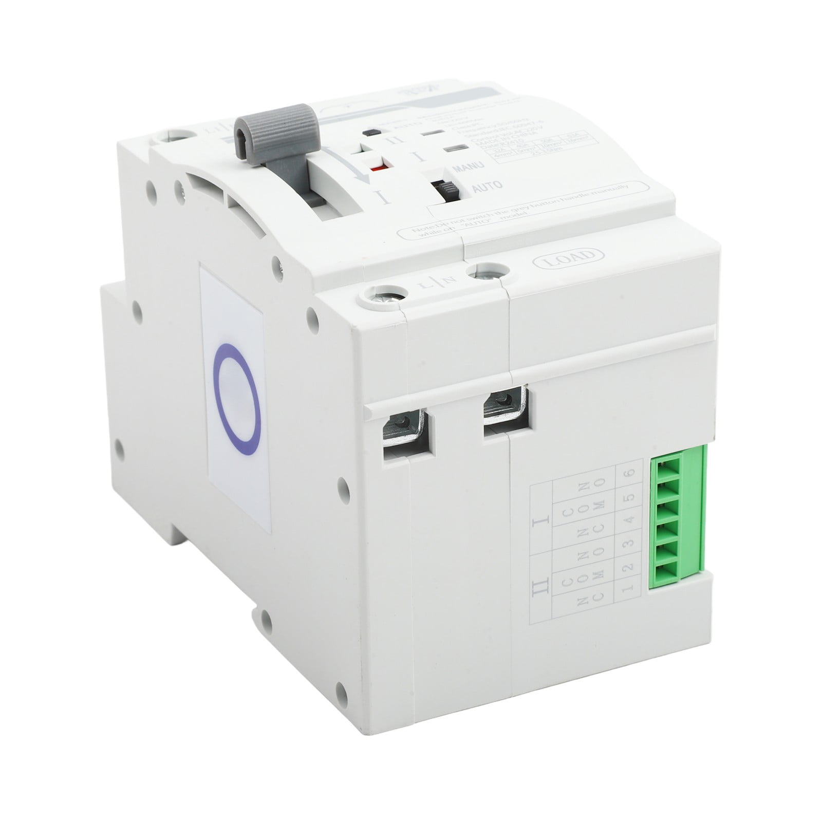 2P 100A 220V Mini ATS Automatic Transfer Switch Electrical Selector Switches Dual Power Switch For Generator Intelligence Light
