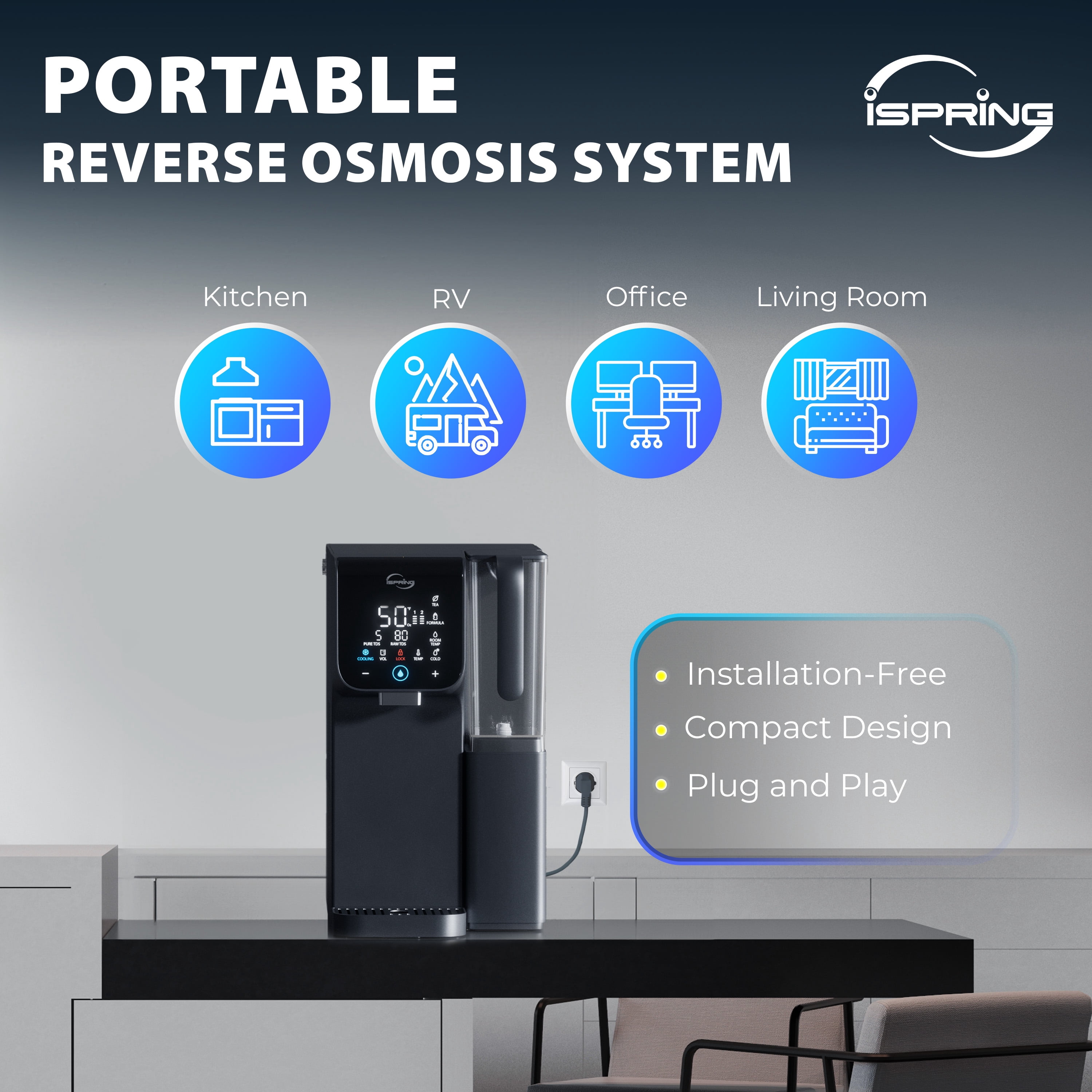 iSpring RCD100HCG Reverse Osmosis System - Thumbnail 5
