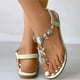 thumbnail image 5 of Amzcrzy Zapatos de mujer,Zapatos de mujer,Zapatillas de mujer, Chanclas planas para mujer, estilo bohemio, con punta abierta, transpirables, cómodas, sandalias romanas Sandalias Mujer Zapatillas De C, 5 of 5