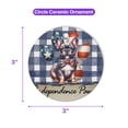 thumbnail image 5 of Patriotic French Bulldog 4th of July Independence Paws Ceramic Round Ornament Dog Lover Gifts Home Tree Decor - 02010, 5 of 5