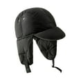 thumbnail image 3 of fenteer Hat with Earflaps Ear Protection Baseball Cap Fashionable Warm Hat with Peak Black, 3 of 8