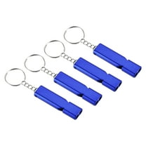 Uxcell 4Pcs Survival Whistle Double Tubes Whistles Super Loud for Outdoor Dark Blue