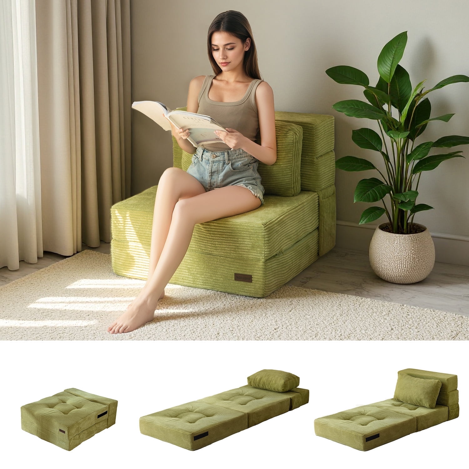 BYBYME Folding Sofa Bed,Adjustable 6