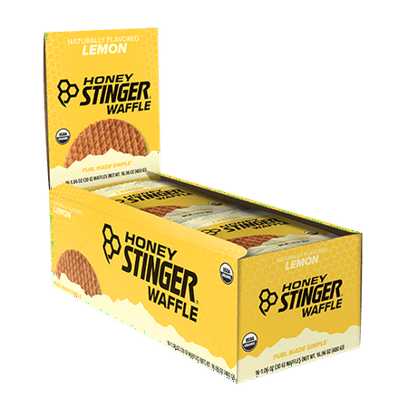 Honey Stinger Organic Energy Waffles, Lemon Flavored, 16 Ct