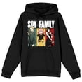thumbnail image 5 of Spy x Family Forger Family Adult Black Graphic Hoodie-XS, 5 of 7