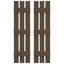 Ekena Millwork 12 in. W x 60 in. H Builders Edge, TailorMade Three Board Spaced (3 Batten), Board-n-Batten Shutters, Includes Matching Installation Spikes (Per Pair), 385 - French Roast