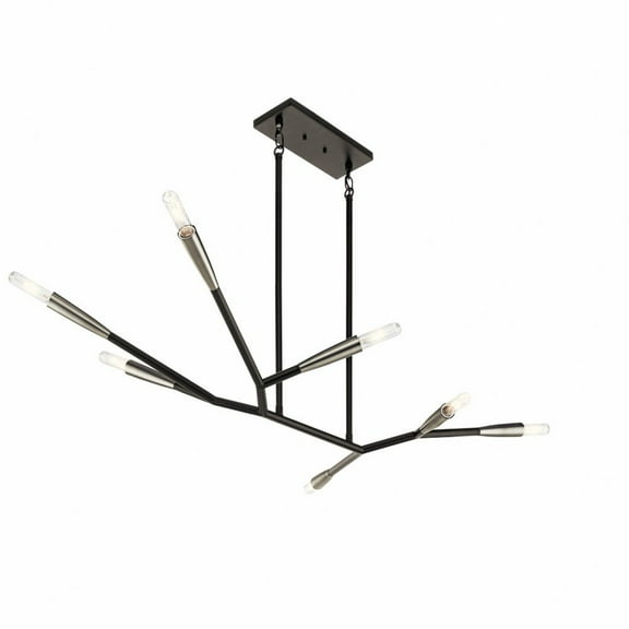 7 Light Chandelier With Contemporary Inspirations 19.5 Inches Tall By 25.25 Inches Wide Kichler Lighting 43795Bk