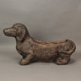 thumbnail image 6 of Zeckos Brown Resin Distressed Dachshund Dog Indoor Outdoor Planter Pot, 6 of 7