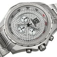 thumbnail image 2 of Men's Large Dial Quartz Chronograph Stainless Steel Silver-Tone Bracelet Watch, 2 of 4
