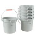 thumbnail image 6 of Zopnny 6 Pcs 14-Quart Sturdy Pail Bucket for Cleaning, Plastic Household Mopping Bucket, Roughneck Round Industrial Bucket Pail with Handle, Grey, 6 of 7