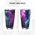 thumbnail image 3 of Salouo Hip-Hop Glasses Gorilla Print 20oz Tumbler with Lid,Stainless Steel Vacuum Insulated Tumbler Durable Insulated Coffee Mug Thermal Cup with Splash Proof Sliding Lid-Straw Three-piece Set, 3 of 8