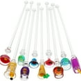 thumbnail image 1 of OUNONA 10pcs 23CM Cocktail Drink Mixer Bar Stirring Mixing Sticks with Colorful Miniature Accessories Random Color, 1 of 9