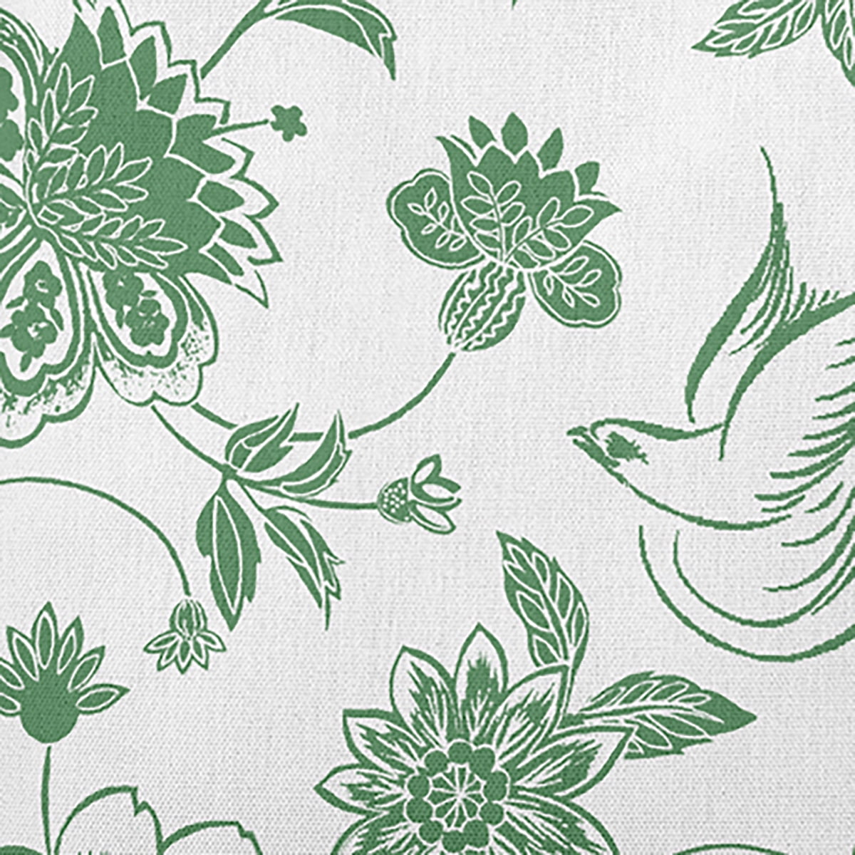 16" x 16" Simply Daisy Traditional Bird Floral Indoor/Outdoor Polyester Throw Pillow, Green Qty 1
