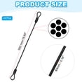 thumbnail image 2 of Uxcell Vinyl Coated Stainless Steel Cable with Loops, Flexible Wire Rope Security Chain Lanyard Lock for Outdoor Lighting Black 5/32"x2 ft, 2 of 7