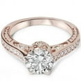 thumbnail image 3 of Pompeii 1 1/4ct Vintage Rose Gold Diamond (1ct center)  Deco Engagement Ring 14K, 3 of 5