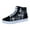 White, variant on Men's High Top Canvas Sneakers Lace up Flats Printed Fashion Sneakers Casual Walking Shoes