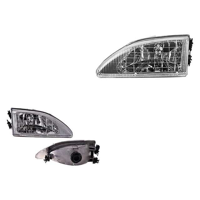 Par de Faros DEPO Mustang 1994 A 1998 C/Ajuste Izquierdo: 301220569525481 Derecho: 301220569025480