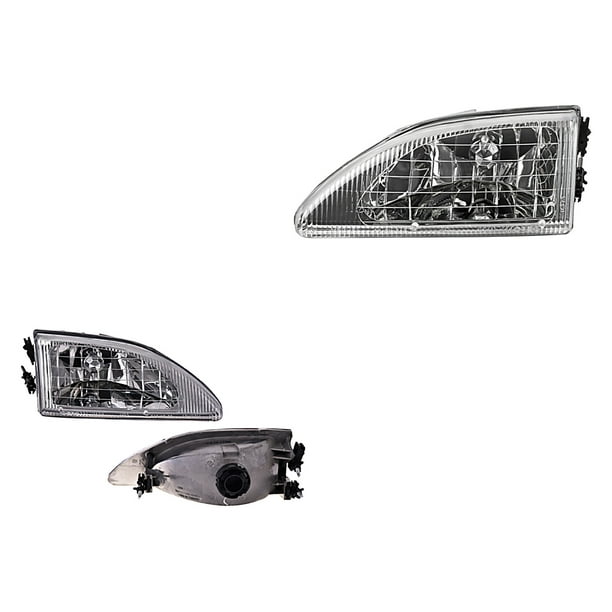 Par de Faros DEPO Mustang 1994 A 1998 C/Ajuste Izquierdo: 301220569525481 Derecho: 301220569025480