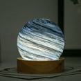 thumbnail image 4 of Una variedad de luces de planeta de vidrio, luces de noche de ensueño con forma de planeta arcoíris para la mesita de noche., 4 of 5