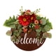 thumbnail image 1 of Puerta de girasol rojo colgante flor de imitación eucalipto Globulus decoración del hogar de otoño de Acción de Gracias, 1 of 5