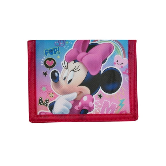 Girls Minnie Mouse Bi-Fold Wallet Pink