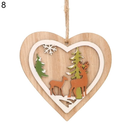 

HuacFive Christmas Tree Pendant Decorative Three-dimensional Tree Elk Craft Vintage Christmas Party Pendants Ornaments Home Decor