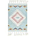 thumbnail image 1 of Unique Loom Mesa Geometric Natural Fiber Rug 2' x 3' Rectangle Light Blue/Ivory, 1 of 1