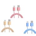 thumbnail image 4 of 1 Meter Type-C Woven Mobile Phone Data Cable Charging charge cable Woven data cable ; Line Cord 2 in 1 Fast Charging Data Transfer, 4 of 9