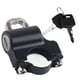 thumbnail image 1 of Candado de seguridad universal para casco de motocicleta, manillar de 22 mm, con 2 llaves (negro), 1 of 14