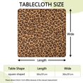 thumbnail image 2 of Brown and Black Leopard Print Square Fitted Tablecloth with Elastic Edge,Square Table Cover,Washable Elastic Table Cover for Home Kitchen Party Decor 36"x36", 2 of 6