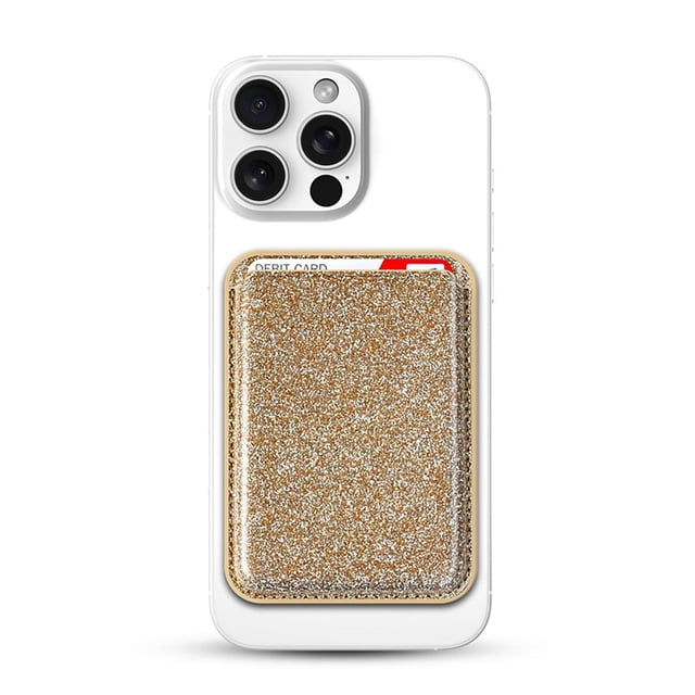 . Funda MYBAT Tarjetero Magnetico compatible para iPhone Oro con porta tarjetas