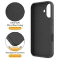thumbnail image 4 of Magnetic Case for iPhone 16，Compatible with MagSafe Charging with Ring Stand  Heavy-Duty Protection Liquid Silicone Phone Case,Carbon Black,For iPhone 16, 4 of 6