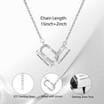 thumbnail image 6 of Lancharmed Silver Plated Choker Necklace for Women U Cross One Side Zirconia Necklace Gift for Women, 6 of 8