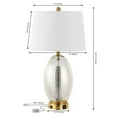 thumbnail image 4 of JONATHAN Y Reese 26.5" 1-Outlet Contemporary Style Iron/Glass LED Table Lamp with USB Charging Port, Silver/Brass Gold, JYL4054A, 4 of 6