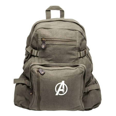 Marvel Superheroes The Avengers Logo Military Backpack Travel School Marvel Superheroes The Avengers Logo Military Backpack Travel School Book Bag
