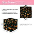thumbnail image 2 of RATGDN Collapsible Fabric Cube Storage Bin with Double Handles for Living Room Bedroom Office Black - Orange Juice Fruit, 2 of 7