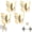 4 Yellow, variant on Rotating Butterfly Adhesive Wall Hooks  No Drill 3-Prong Swivel Hangers with 270° Adjustable Wings Strong Stick On Organizer for Inner & Outer Corners Bathroom & Entryway