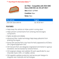 thumbnail image 2 of Air Filter - Compatible with 2024 GMC Sierra 2500 HD 6.6L V8 L5P VIN Y, 2 of 2
