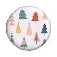 thumbnail image 1 of Waterproof Spare Wheel Cover, Cartoon Pink Christmas Tree Pattern Adjustable Wheel Cover For Jeep Trailer RV SUV Car, 14 inch, 1 of 8