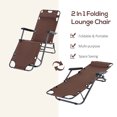 thumbnail image 4 of Outsunny Outdoor Lounge Chair 2-Level Zero Gravity Recliner w/Pillow, Brown, 4 of 10