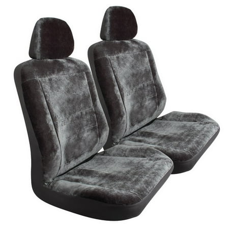 Back Universal Seat Cover - Car Seat Cover, Gray Velvet High Back Universal Truck Car Seat Covers Set, 2pc