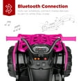 thumbnail image 4 of Best Choice Products 12V Kids Ride-On ATV Quad w/ Bluetooth, 3.7mph Max, Treaded Tires, LED Lights, Radio - Hot Pink, 4 of 7
