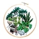 thumbnail image 1 of Kit de inicio de bordado con plantas, punto de cruz, arte, costura, bastidor, tela, juego de agujas EC009, 1 of 9